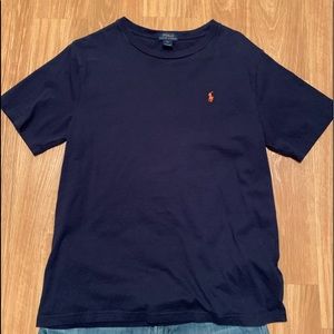 BOY’S POLO RALPH LAUREN NAVY TEE Sz L 14-16